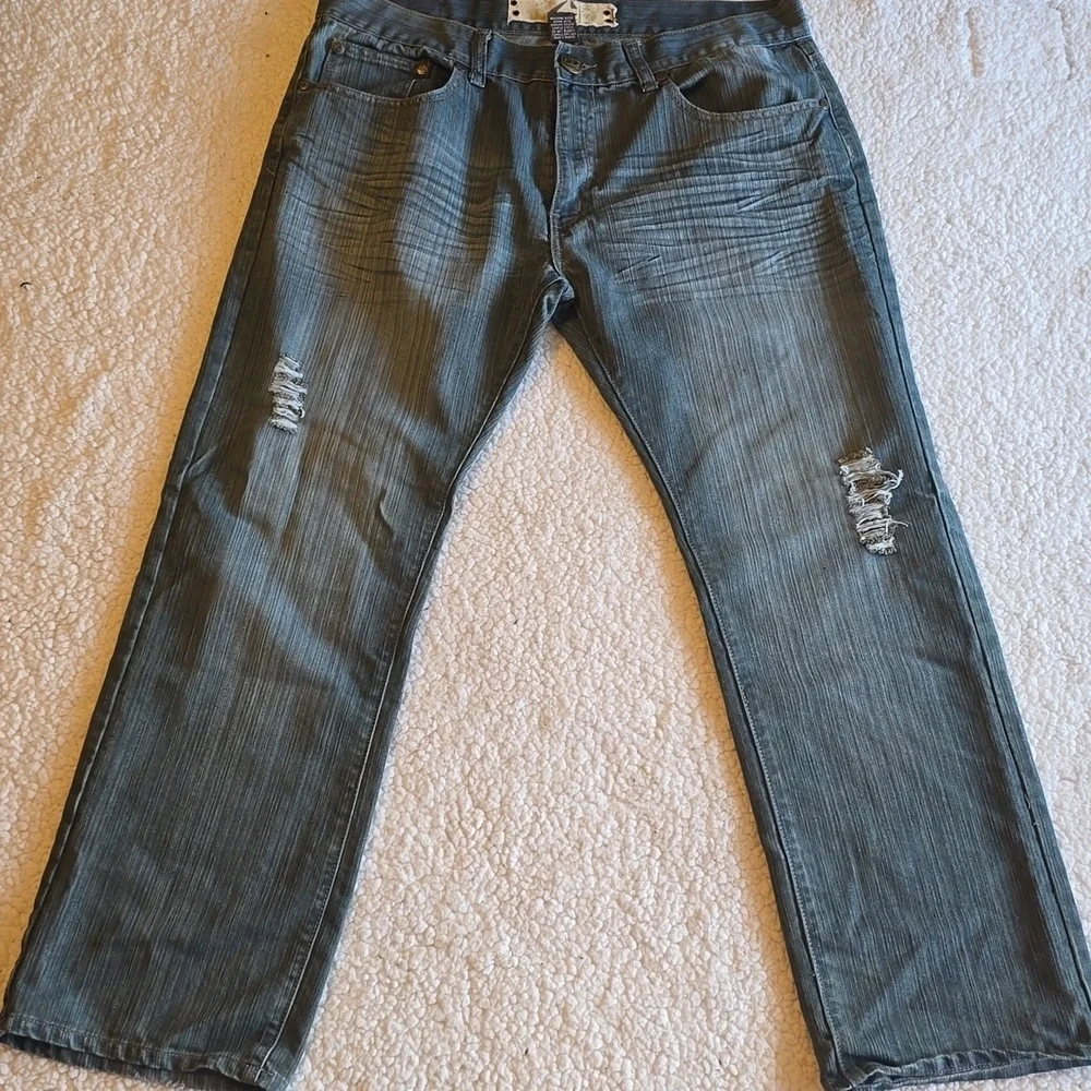 Vintage Y2K G-Net Men's Denim Distressed Straight Leg Jeans Sz.40x32